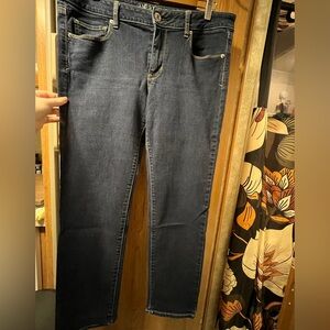 American Eagle Dark Blue Skinny Super Stretch Jeans Size 14 🔵